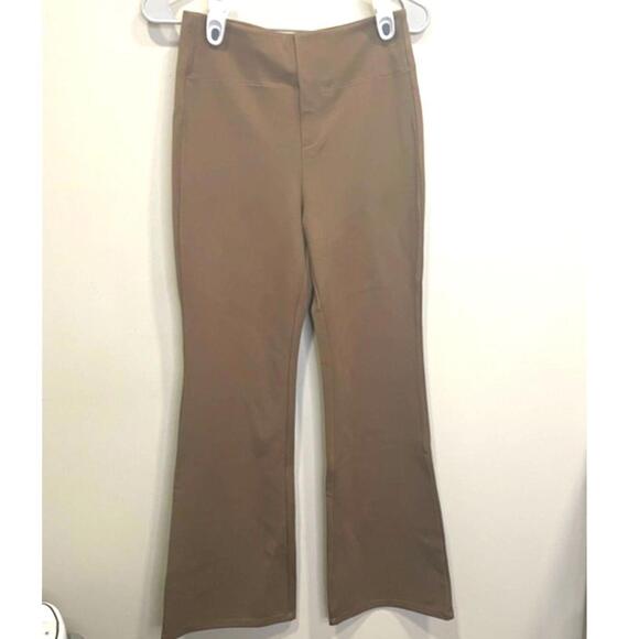 NWT Halara Flex High Waisted Back Side Pocket Flare Teak Brown Pants Size PS - Picture 2 of 8